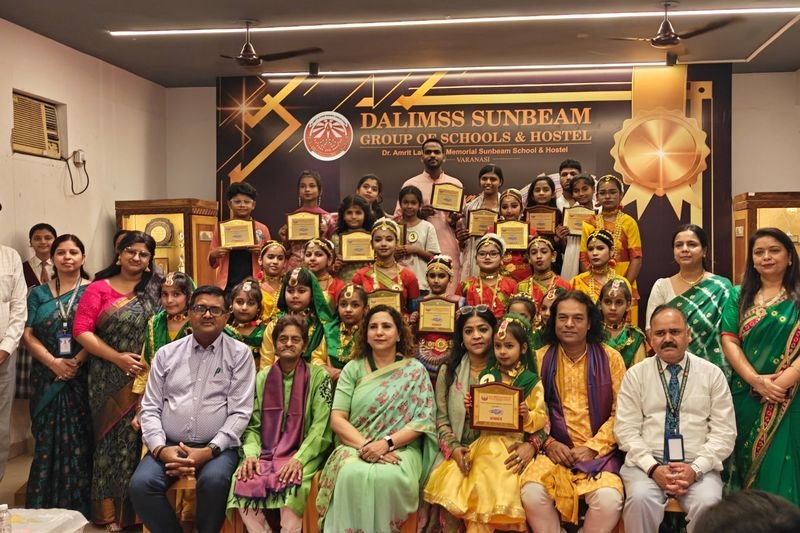 Students and staff at Aaroham, the performing arts celebration, Ramkatora