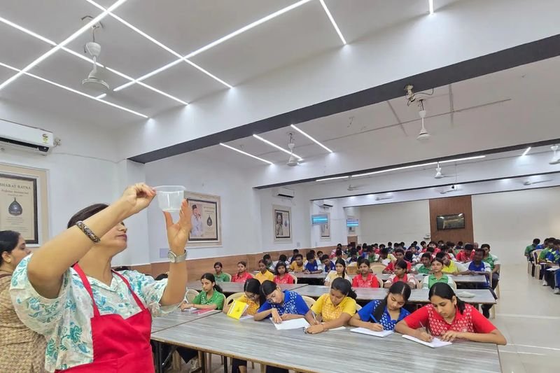 A baking workshop for hostel students at Rohania