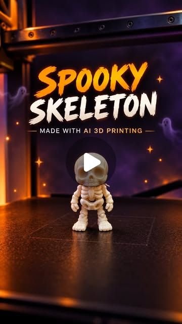 A Halloween skeleton made on an AI printer, Sigra