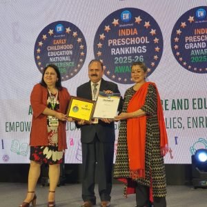 Toddlers N Kids, a Pre- School of DALIMSS SUNBEAM GLOBAL SCHOOL, Ramkatora was awarded with No.1 School in varanasi in India Pre School Grand Jury Awards-2025-26 by Education World at Chancery Pavelion, Bangaluru.